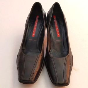 Women's Prada Black Heels Size 37 (7 USA) Made in Italy